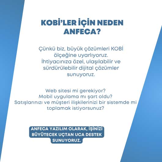 KOBİ'LER İÇİN NEDEN ANFECA? KOBİ'LER İÇİN NEDEN ANFECA?